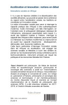 Accélération et innovation : notions en débat