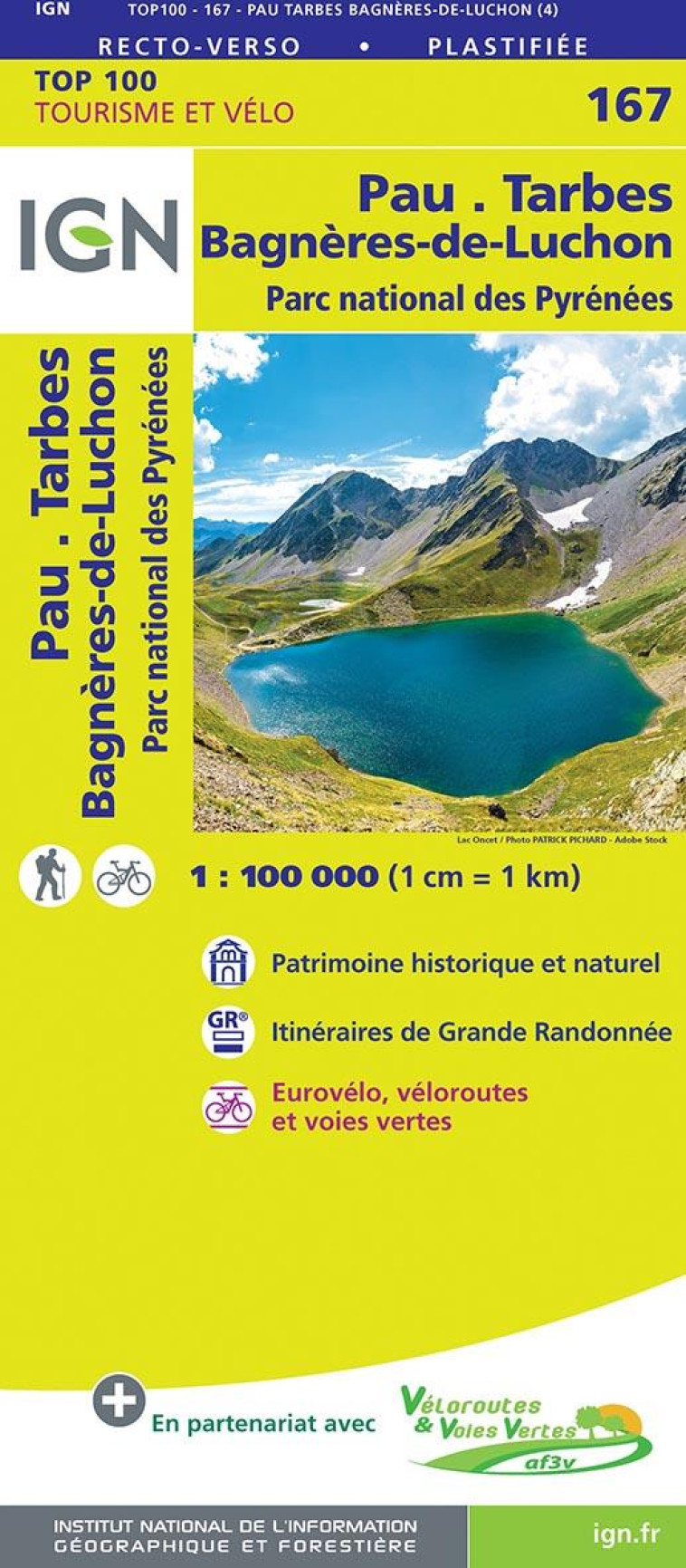 167 - PAU TARBES BAGNERES DE LUCHON PN DES PYRENEES - XXX - MICHELIN