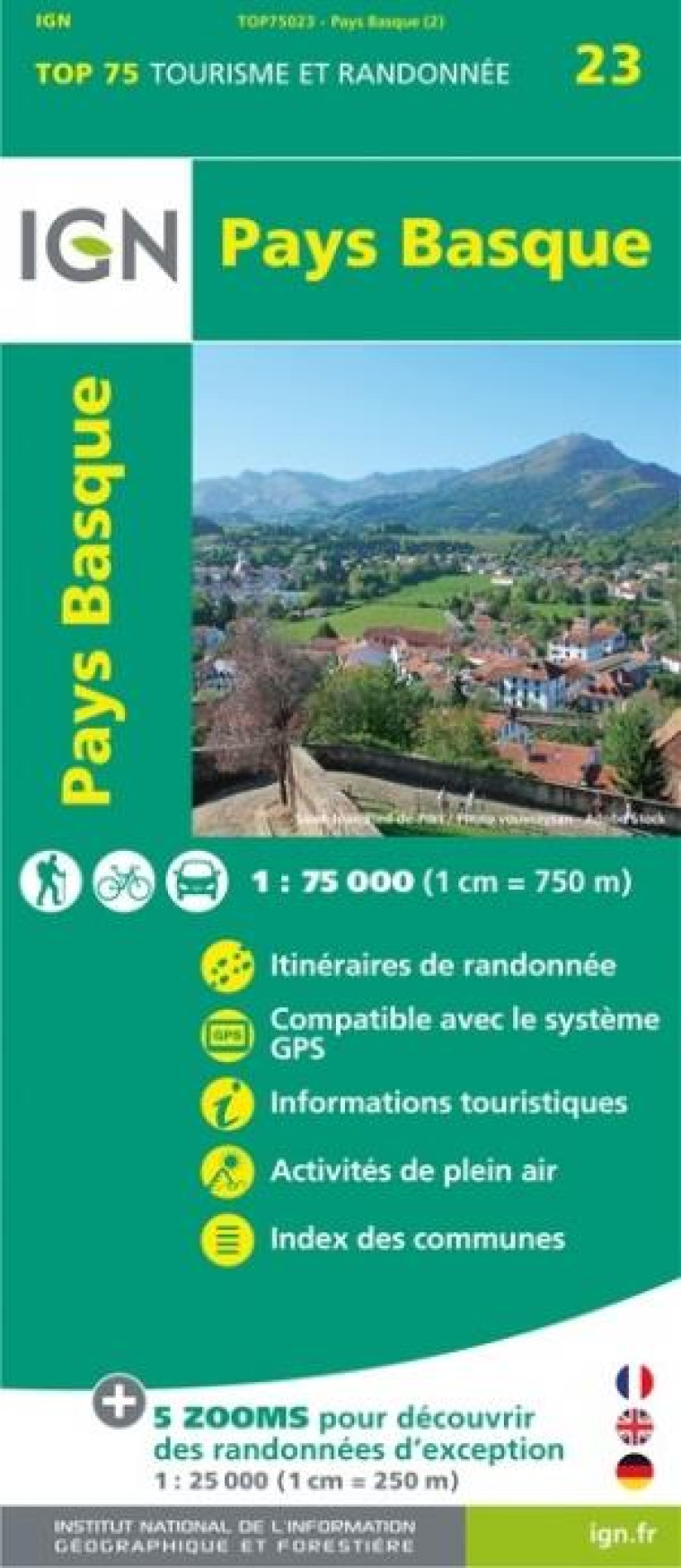 TOP75023 PAYS BASQUE 1/75.000 - XXX - MICHELIN